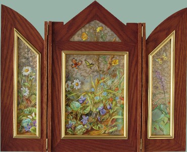 Ze života hmyzu, lept, dřevo, 55,5x43 cm